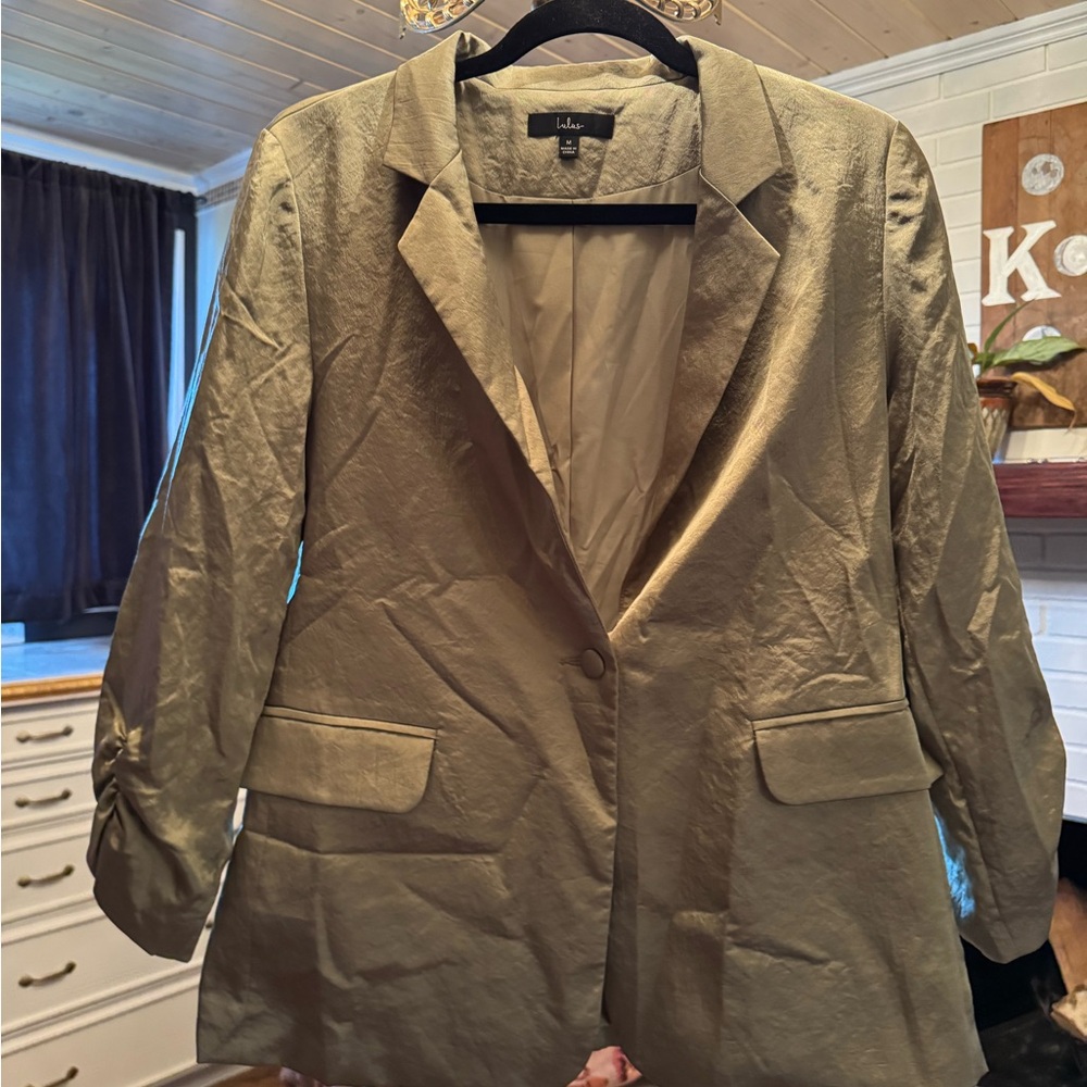 Lulu's Elegant Olive Blazer